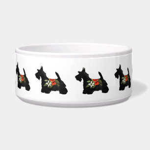 Scottie Dog Breed Boho Floral Silhouette