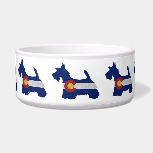 Scottie Dog Breed Colorado Flag Silhouette (Front)