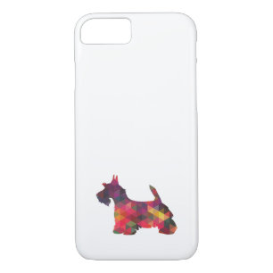 Scottie Dog Breed Geo Silhouette Multi iPhone 8/7 Case