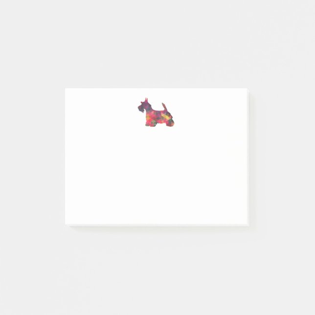Scottie Dog Breed Geo Silhouette Multi Post-it Notes (Front)