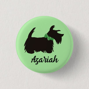 Scottie dog Button, Scottish terrier 3 Cm Round Badge