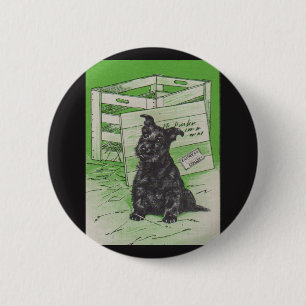 Scottie dog by special delivery 6 cm round badge