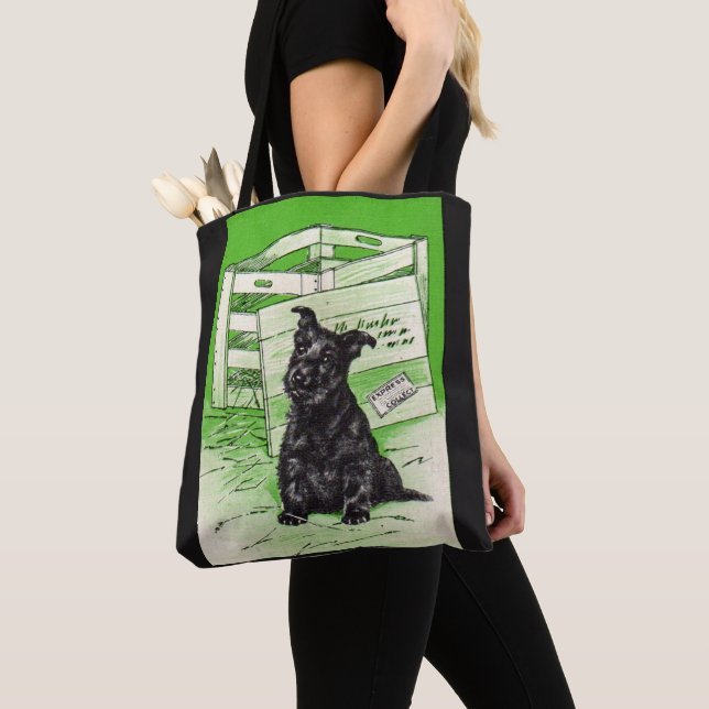 Scottie dog by special delivery tote bag (Close Up)