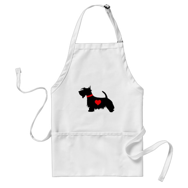 Scottie dog heart apron (Front)