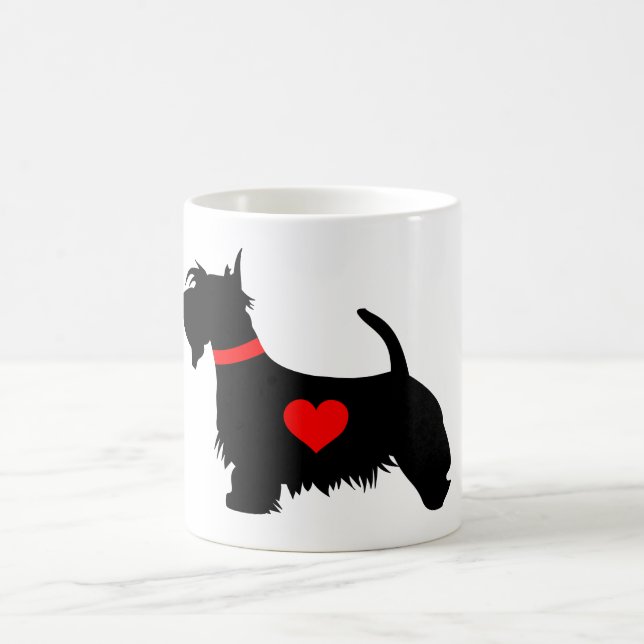 Scottie dog heart mug (Center)