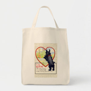 Scottie dog heart Valentine Scottish Terrier Tote Bag
