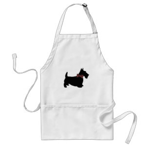 Scottie Dog in Plaid Bow Tie Standard Apron
