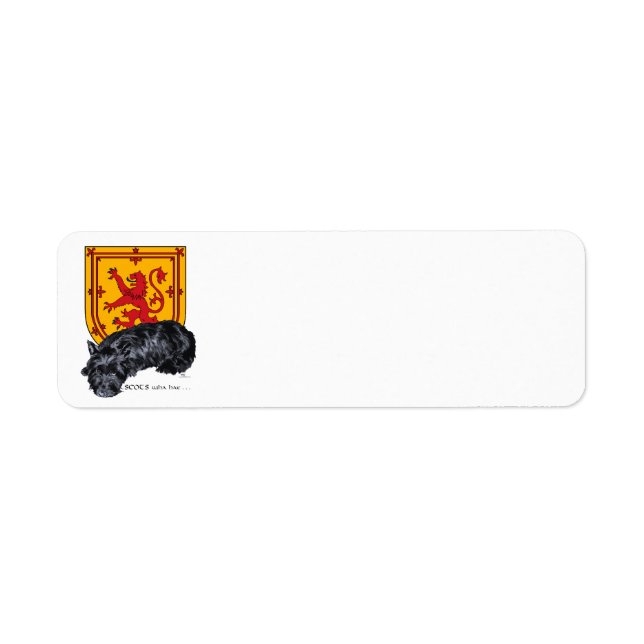 Scottie Dog Lion Rampant Flag Return Address Label (Front)