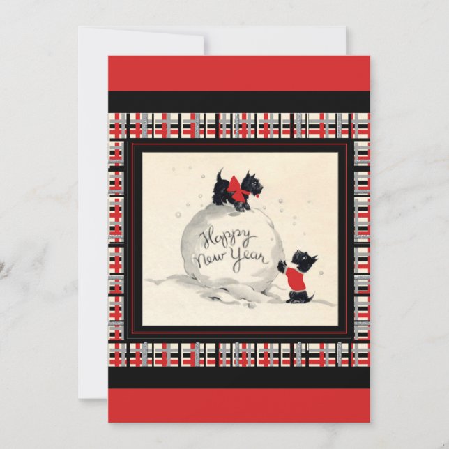 Scottie Dog New Years Party Invitation (Front)