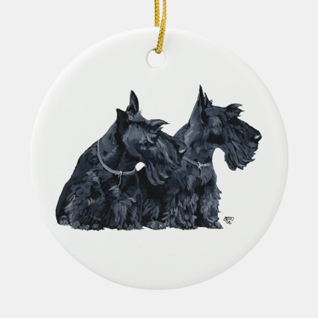 Scottie Dog Ornament (Front)