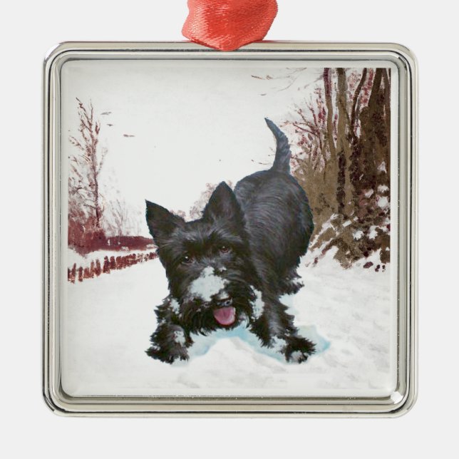 Scottie Dog Ornament (Front)