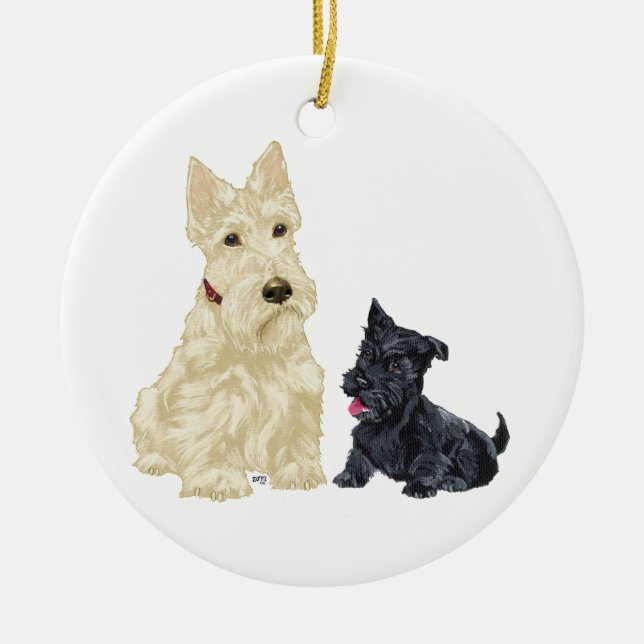 Scottie Dog Ornament (Front)
