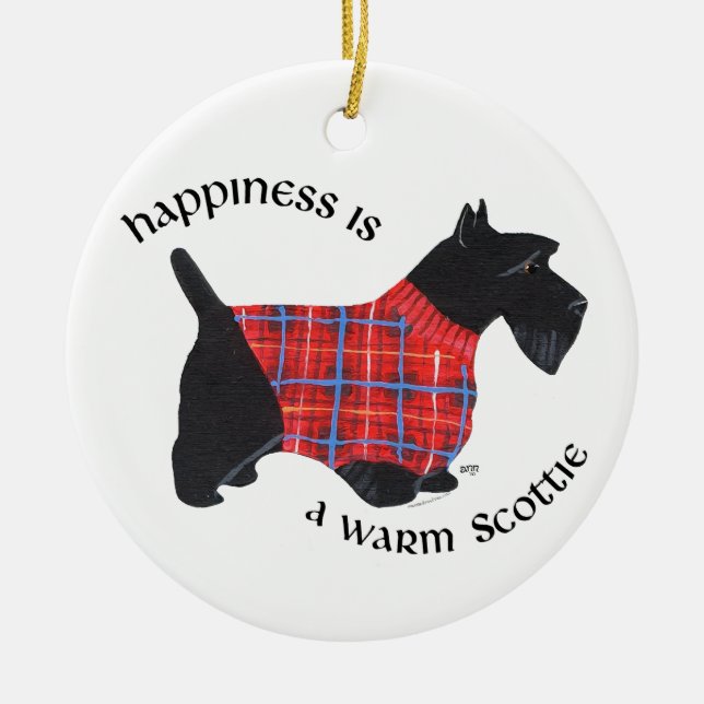 Scottie Dog Ornament (Front)