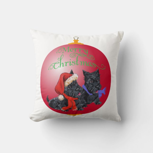 Scottie Dog Ornament Cushion (Front)