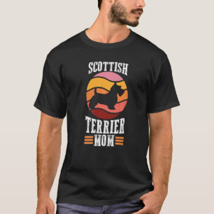 Scottie Dog Owner Pet Retro Scottish Terrier Mum T-Shirt