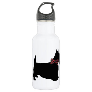 Scottie Dog Plaid Bow Tie 532 Ml Water Bottle