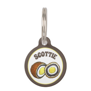 Scottie Dog Scotch Eggs UK British Snack Food Pet Tag