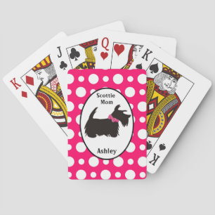 Scottie dog, Scottish terrier mum playing cards
