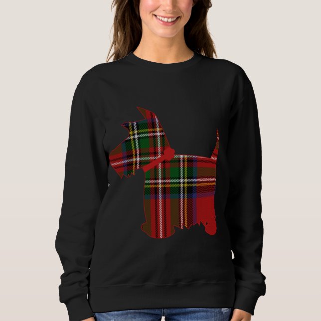Scottie Dog Scottish Terrier Royal Stewart Tartan  Sweatshirt (Front)
