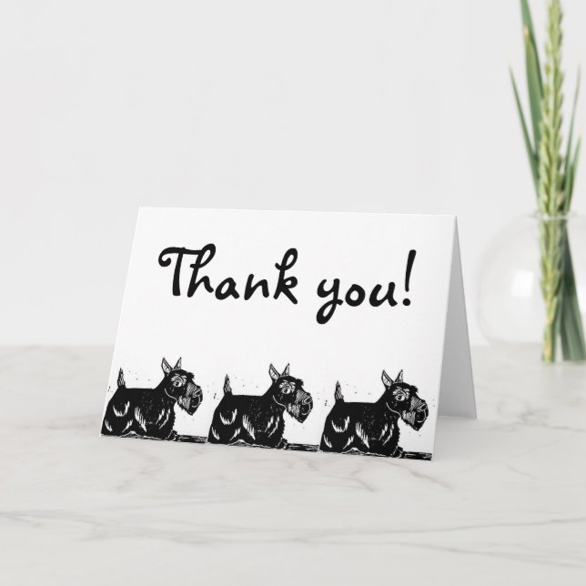 Scottie Dog Thank You Card (Front)