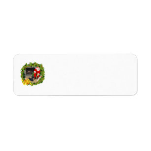 Scottie Dogs at Christmastime Return Address Label