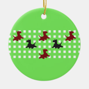 Scottie Dogs Ceramic Ornament