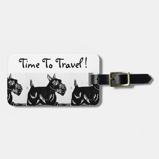 Scottie Dogs Luggage Tag (Front Horizontal)