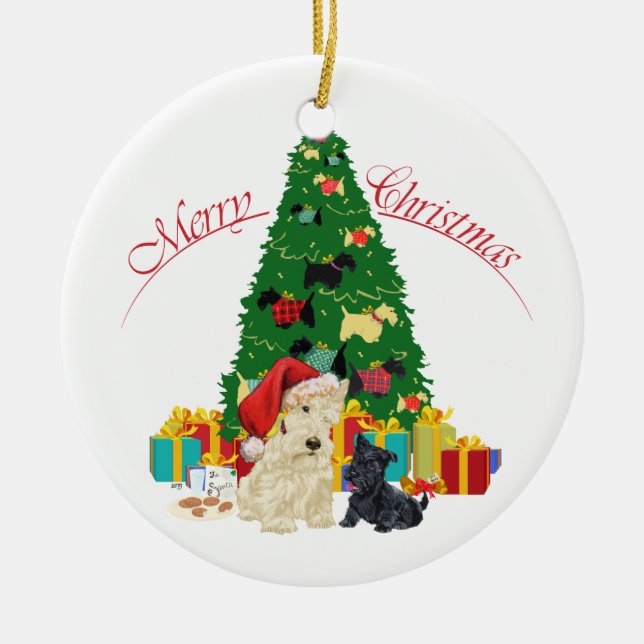 Scottie Dogs Ornament (Front)