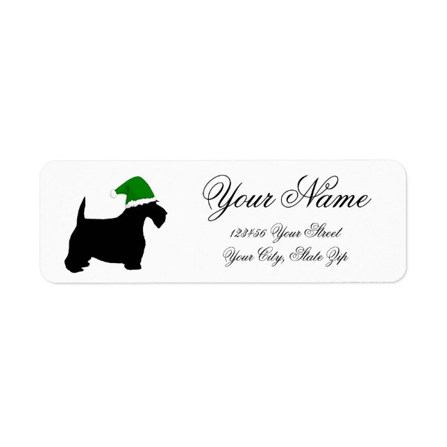 Scottie Elf Return Address Label (Front)