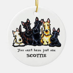 Scottie Five Personalised Ceramic Tree Decoration