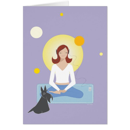 Scottie Gal Meditating - Greeting Card