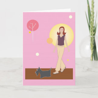 Scottie Gal Walking - Greeting Card