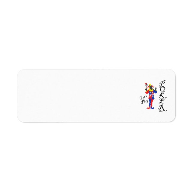 SCOTTIE Good Luck Poker Return Address Labels (Front)
