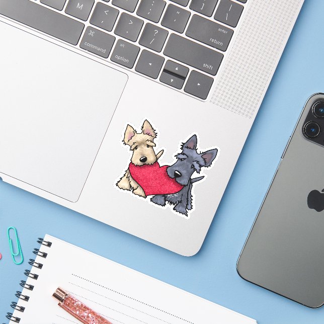 Scottie Heartfelt Duo Sticker (Laptop w/ iPhone)