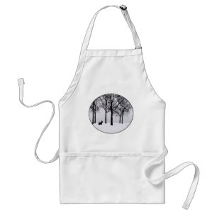 Scottie in Snowy Woods Standard Apron