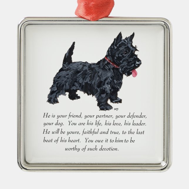 Scottie Keepsake Ornament - MALE (Front)