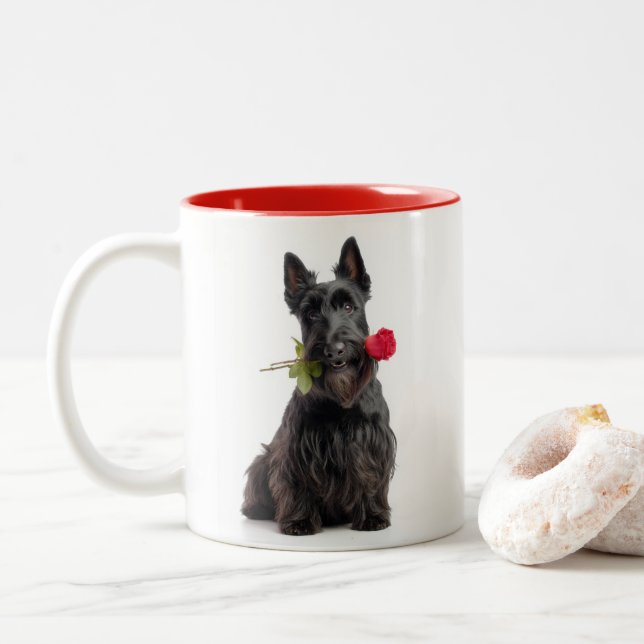 Scottie Love Two-Tone Coffee Mug (With Donut)