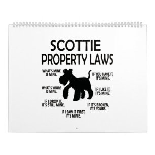 Scottie Lover Scottish Terrier Owner Scottie Mom Calendar