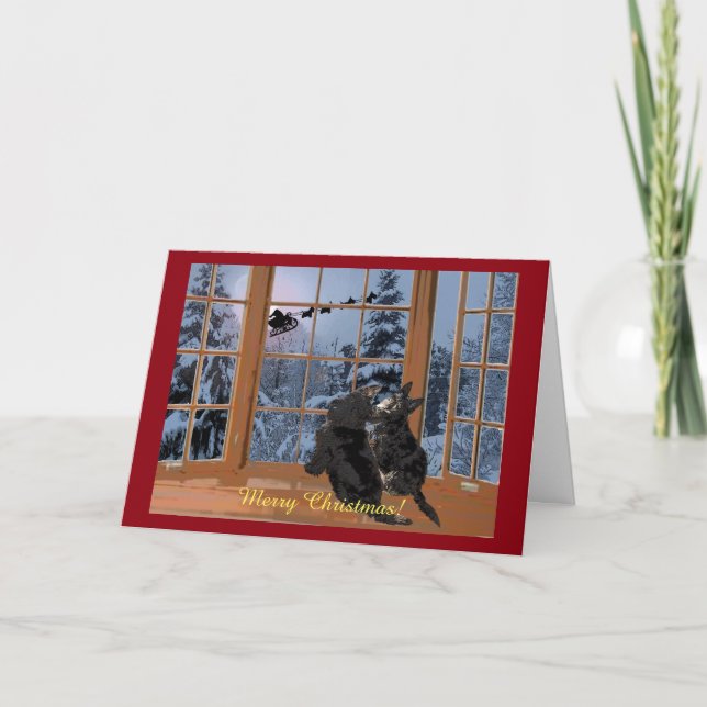 Scottie Merry Christmas Holiday Card (Front)