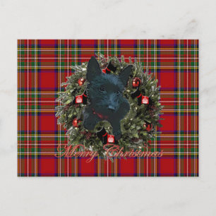 Scottie Merry Christmas Holiday Postcard