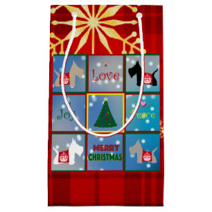 Scottie Merry Christmas Small Gift Bag