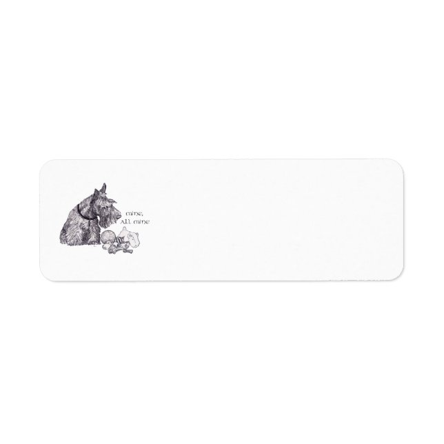SCOTTIE Mine all Mine Return Address Labels (Front)