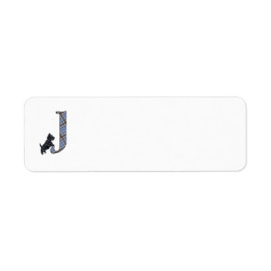SCOTTIE Monogram J Address Labels