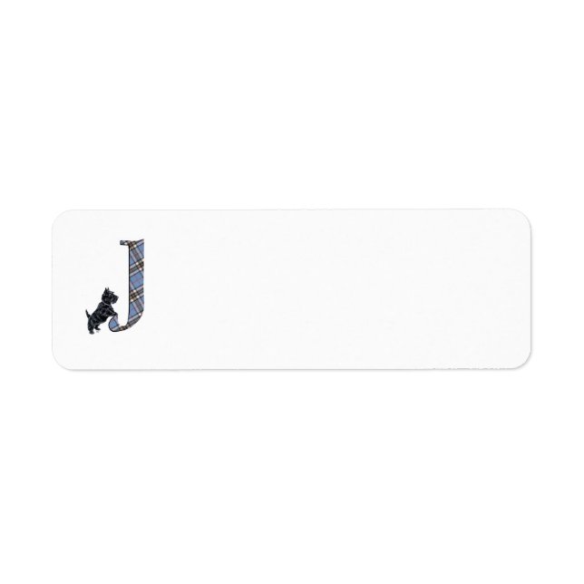 SCOTTIE Monogram J Address Labels (Front)