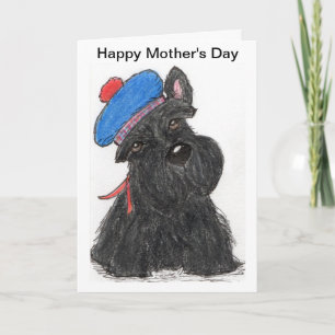 Scottie Mother's Day Card Mom nana scottish