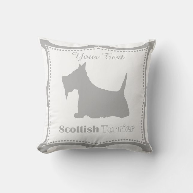 Scottie No. 15 Grey Cushion (Front)