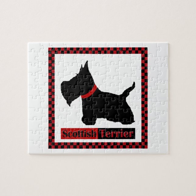 Scottie No 8 Checkers Jigsaw Puzzle (Horizontal)