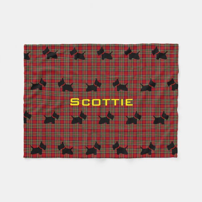 Scottie No 8 Fleece Blanket (Front (Horizontal))