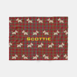 Scottie No 8 Wheaten Fleece Blanket