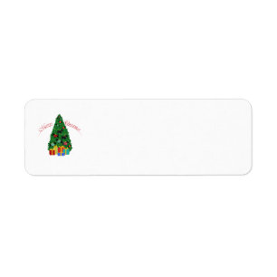 Scottie Ornaments Christmas Tree Return Address Label